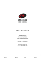 First Aid Policy March 2024