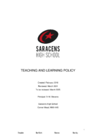 Teaching & Learning Policy March 2024