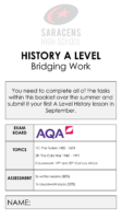 A Level History Summer Transition Work