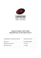 Educational Visits and Residential Activities Policy June 2024