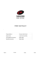 First Aid Policy March 2026