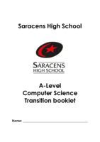 A Level Computer Science Summer Transition Work