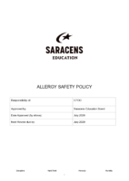 Allergy Safety Policy July 2026